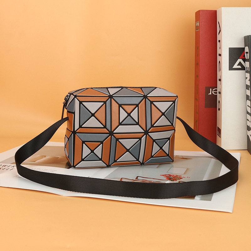 Japanese New Arrival Rhombic Color-block Cupid Small Square Box Crossbody Bag Contrast Shoulder Tote Bag Women