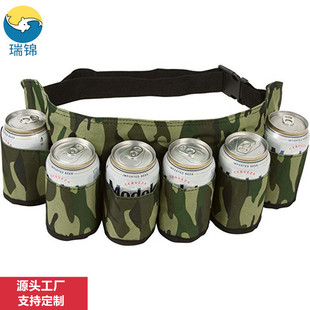 Cross-border Wholesale Outdoor Beverage Storage Waist Bag Sports Belt Storage Bag Oxford Cloth Beverage Beer Waist Satchel