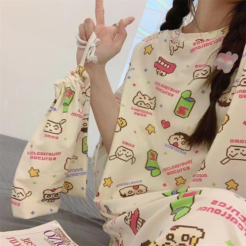 2024 nuevo camisón de verano de las mujeres más tamaño de manga corta de dibujos animados linda chica leche cruda Hu pijamas verano image 40