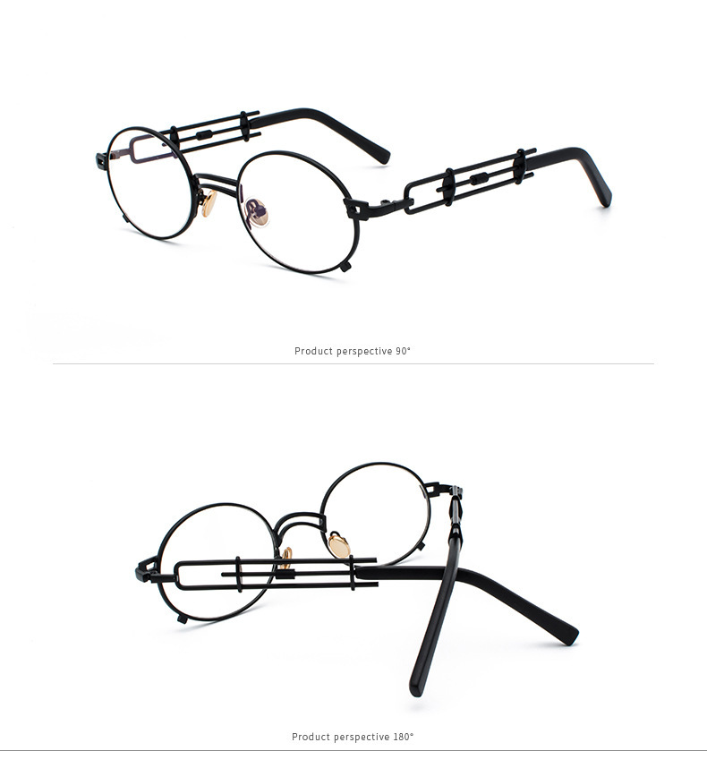 Retro Punk Geometric Ac Round Frame Full Frame Women's Sunglasses display picture 16