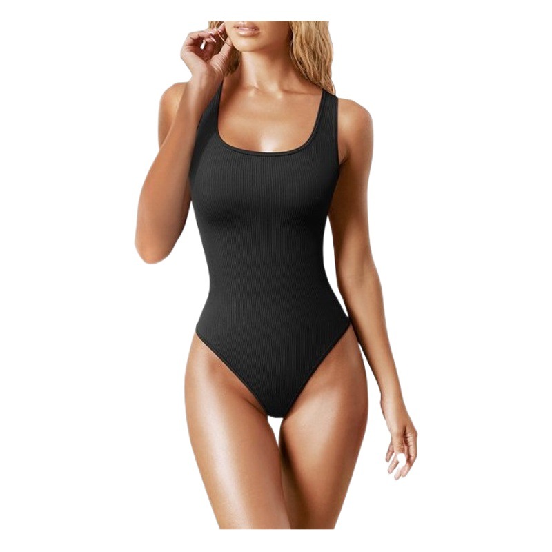 Europa y América transfronteriza comercio exterior amazon verano AliExpress mujeres U-cuello sin mangas chaleco apretado mono