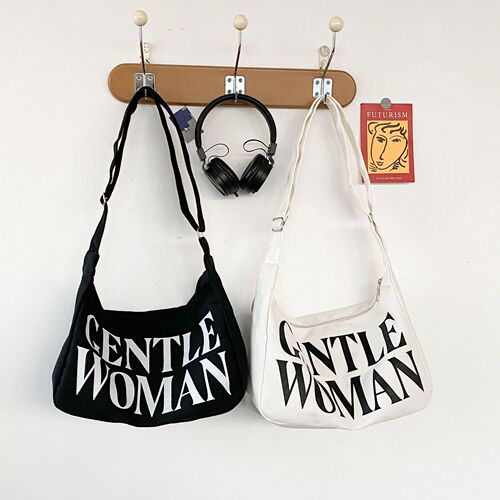 2024 Summer New Korean Style Simple Canvas Women's Shoulder Bag Large Capacity Tote Bag Forest System Casual Large Bag