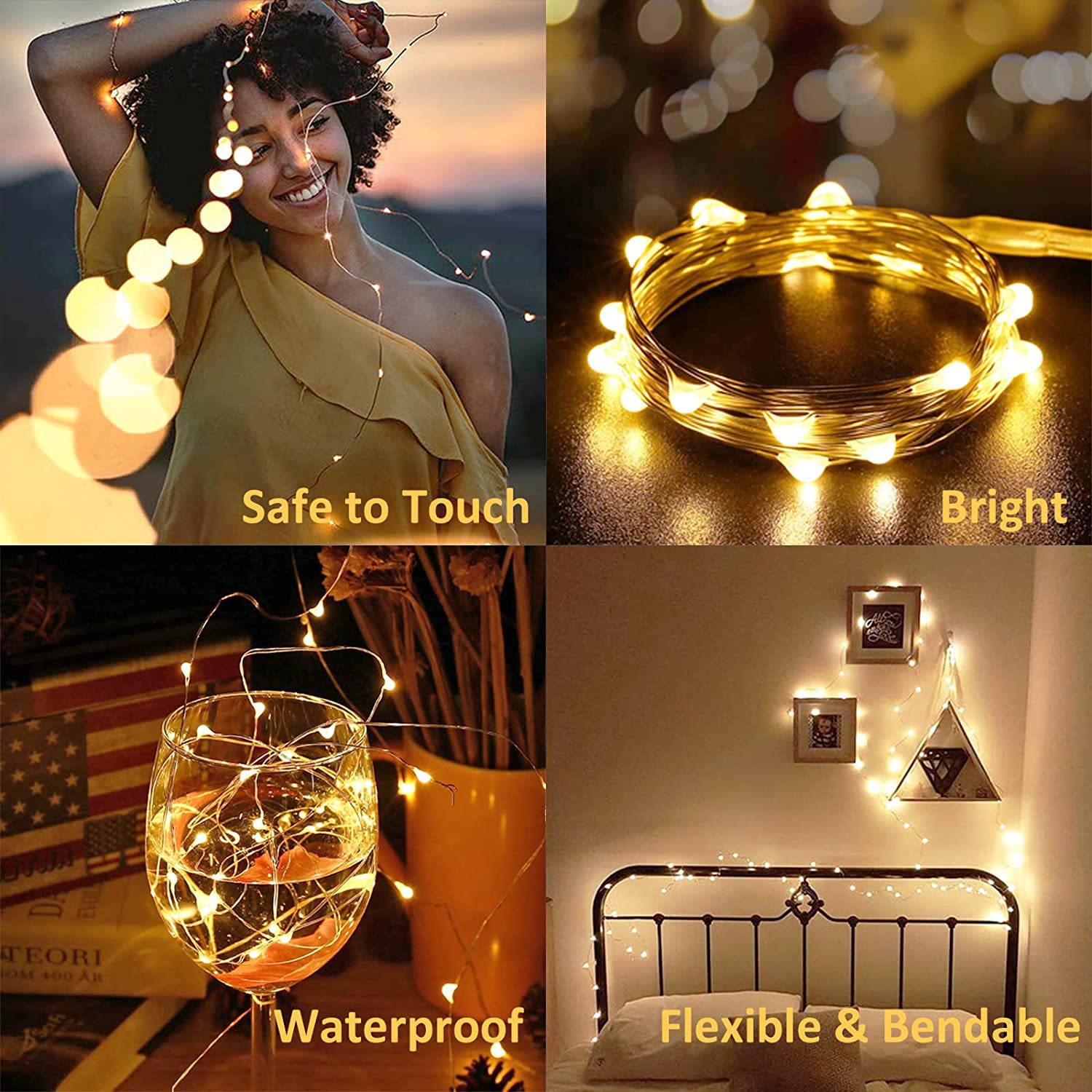 Cadena de luz botón color Cadena de luz al por mayor caja de regalo decorativo de alambre de cobre luz LED batería LUZ DE Navidad luz de la secuencia