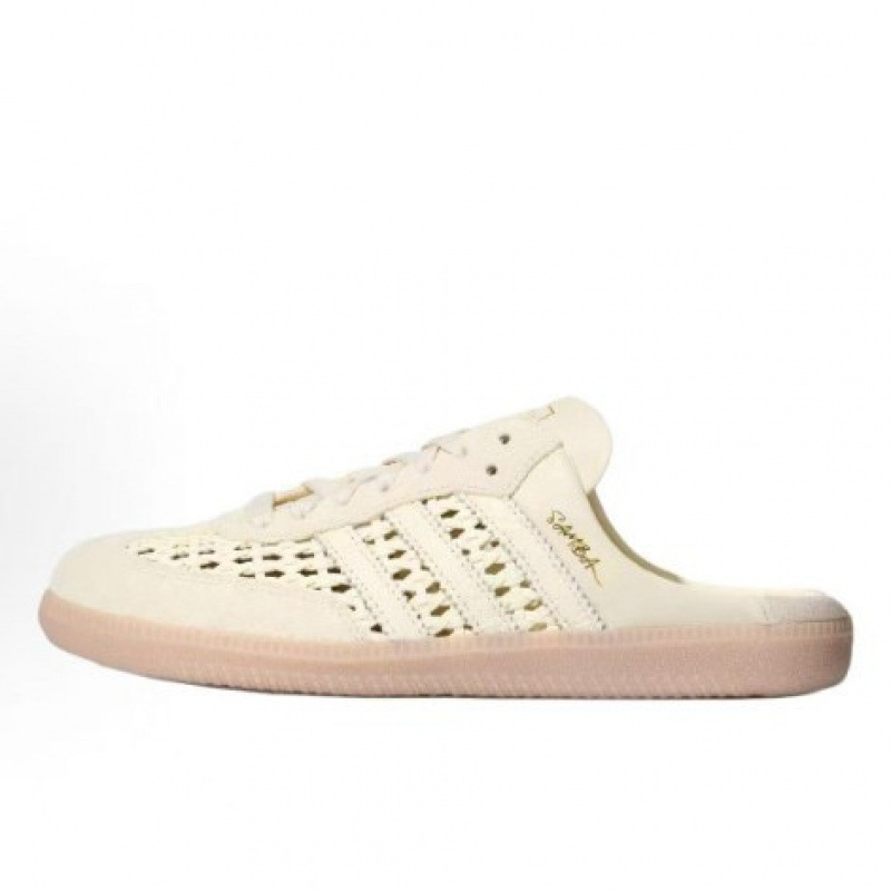 Putian cross-border Adidas Samba woven comfortable casual flat closed-toe slippers for women