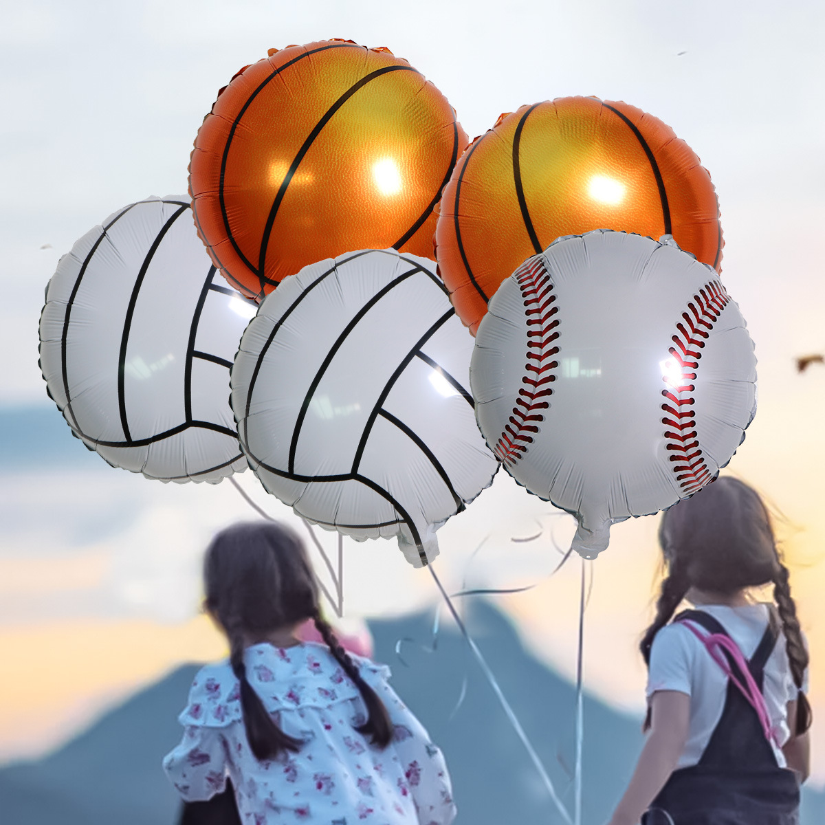 Cross-border 18 pulgadas fútbol baloncesto béisbol rugby película de aluminio globo bar Copa del mundo juego decoración globo