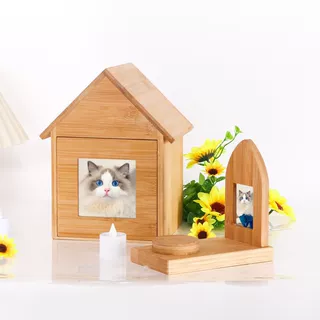 定制实木宠物相框木质宠物猫猫狗狗宠物纪念骨灰盒