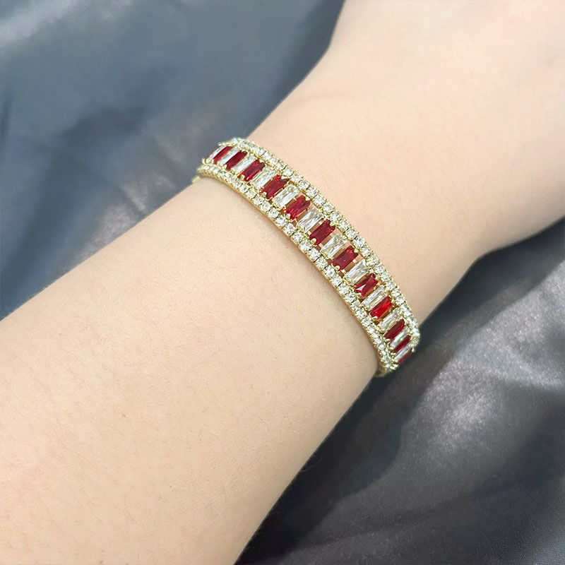 레드 + 화이트 지르콘 다이아몬드 [인터넷 연예인 핫모델]