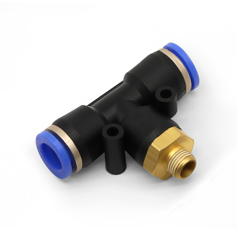 邦特尔气动快速快插接头PB4 6 8 10 12 14 16-M5 01 02 03T型螺纹