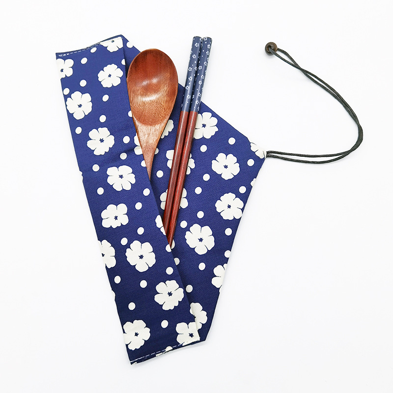 Tableware New Wooden Bamboo Chopsticks Spoon Set Outdoor Portable Set Couple Spoon Chopsticks Set