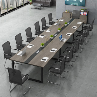 Conference Table Long Table Simple Office Desk and Chair Combination Conference Room Long Table Workbench Training Employee Workstation Supply