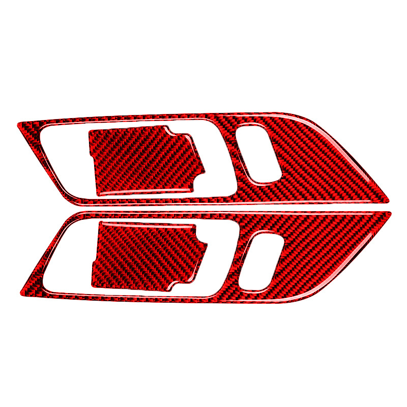 레드 도어 핸들 스티커 + 내부 도어 볼 스티커 4종 세트