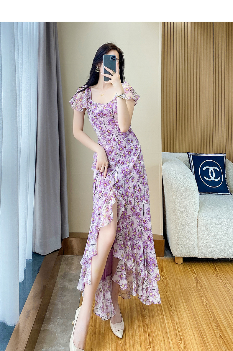 C2806 1350K VÁY ĐẦM LIỀN THÂN DÁNG DÀI NỮ DONTDHI MÙA HÈ HỌA TIẾT HOA THỜI TRANG NỮ VẢI VOAN G04 SẢN PHẨM MỚI