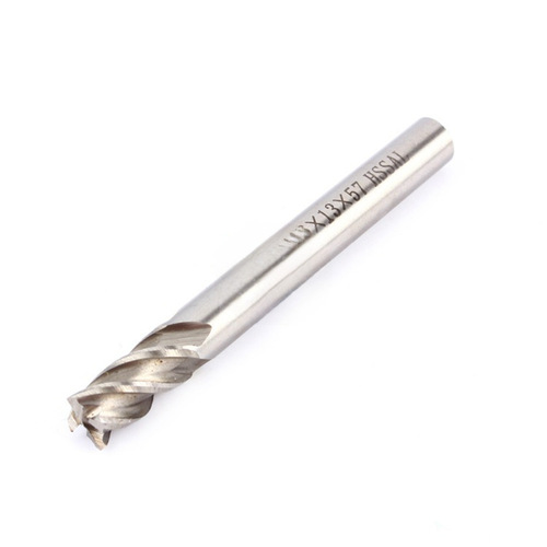Set of 4-blade Southwest White Steel End Mill 5pcs HSS High-Speed Steel Straight Shank End Mill 5pcs Metal Drill Bit and Reamer