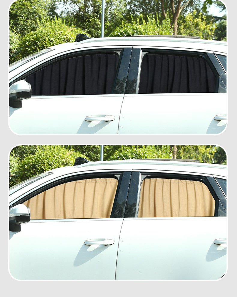 Upgraded One-Click Recycling Car Curtains, Automatic Rebound Track Car Curtains, Privacy Curtains and Sunshades