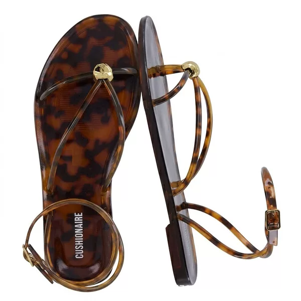 In Stock 2026 Amazon Hot-Selling Tk Popular Jelly Strap Sandals with Adjustable Cross Straps and Metal Embellishments