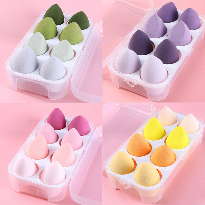 Косметическая губка для макияжа, мягкий геометрический beauty blender, сухая/влажная использованию, разноцветные цвета