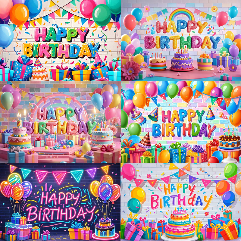 Amazon celebración transfronteriza pastel de cumpleaños fondo pancarta fiesta infantil foto pancarta decoración decoración escena