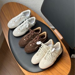莞产好鞋！霍根Runner德训鞋女羊皮复古拼色休闲阿甘鞋透气运动鞋
