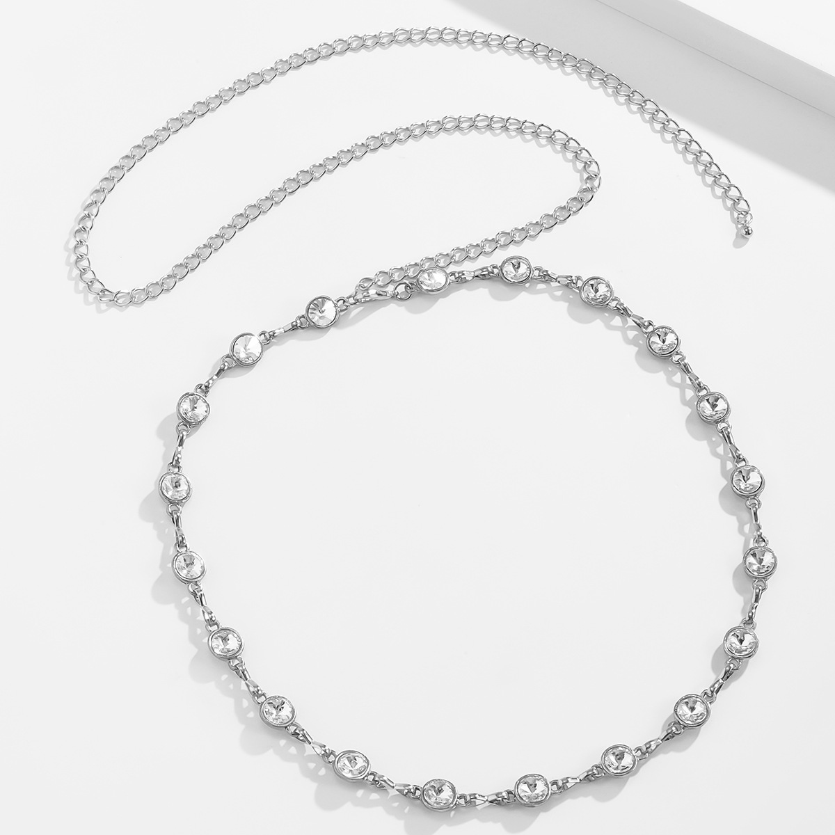 Simple Fashion Rhinestone Single Circle Waist Chain display picture 4