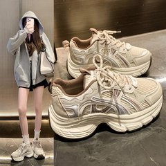 厚底老爹鞋女2025年秋冬新款网面运动鞋百搭增高休闲运动鞋女