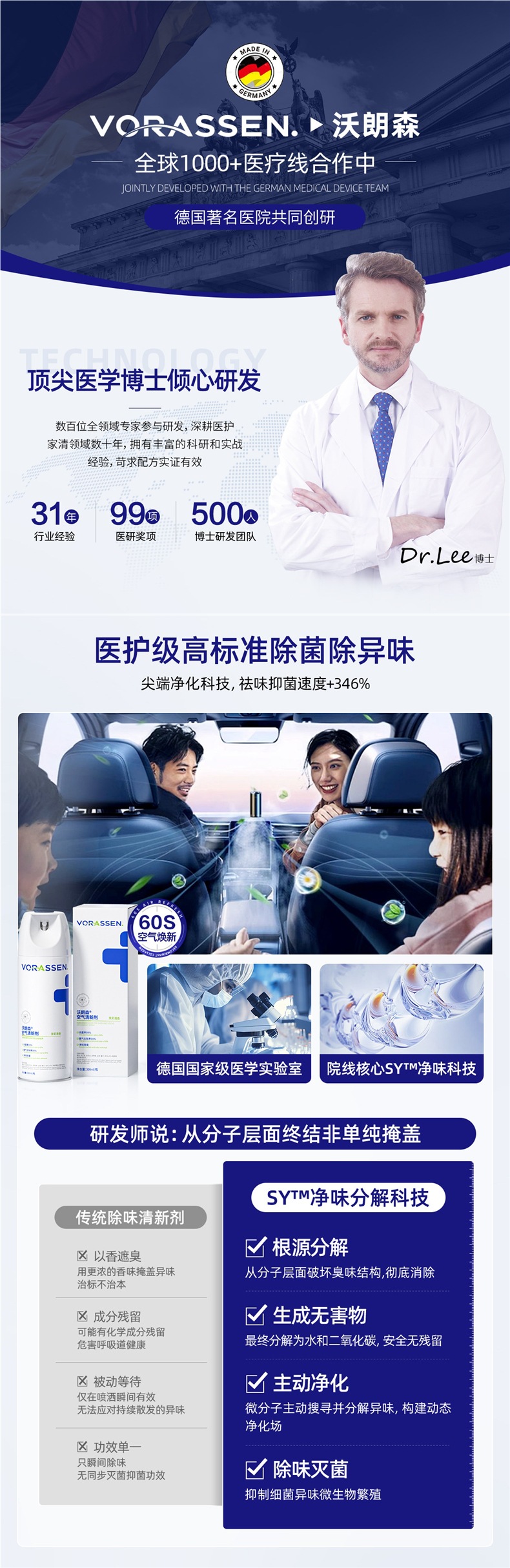 Car Odor Removal, Car Disinfection, Sterilization, Deodorizing Spray, Air Conditioning, Seat Leather Smoke Odor Removal, Air Freshener