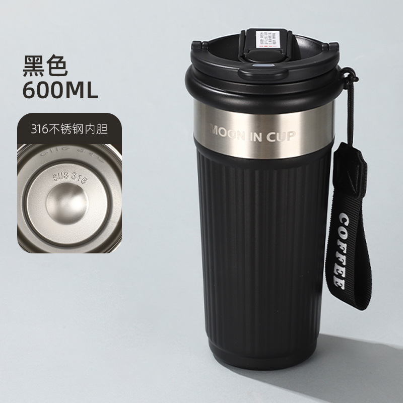 Taza de café multicolor de venta caliente Taza de aislamiento térmico de acero inoxidable portátil para salir taza de agua de paja nueva taza de bebida directa de alto valor nominal