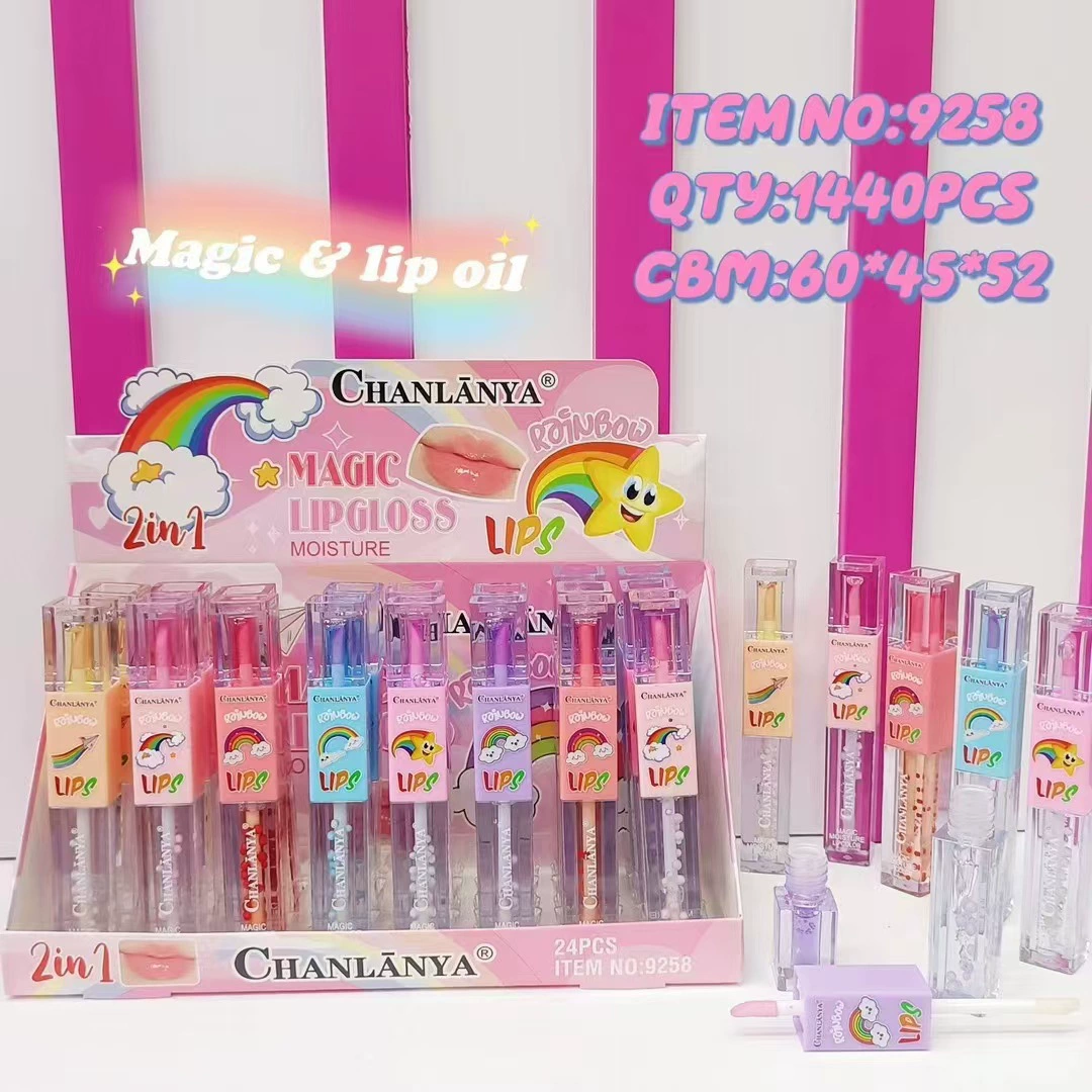 Double-sided lip gloss, moisturizing lip balm, makeup primer, long-term effect, does not fade
