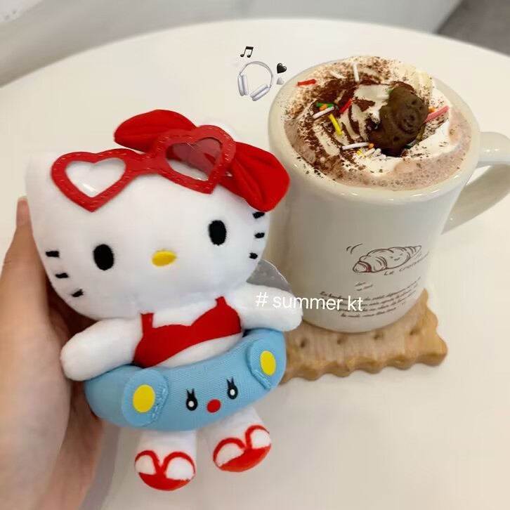 毛绒公仔挂件可爱卡通凯蒂猫钥匙扣高颜值可爱少女心书包挂饰批发|undefined
