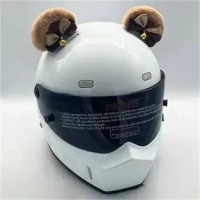 Ears, Cute Motorcycle – Motosiklet dəbilqələri - brown-oval-bear-ears