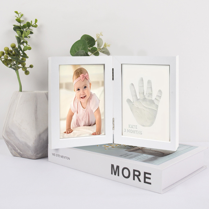 Hand and Foot Print Photo Frame Baby's Hand Print Footprint Photo Frame Double Frame Baby Year Old Memorial Folding Hinge Paw Print Photo Frame Hand and Foot Print Photo Frame Baby's Hand Print Footprint Photo Frame Double Frame Baby Year Old Memorial Folding Hinge Paw Print Photo Frame