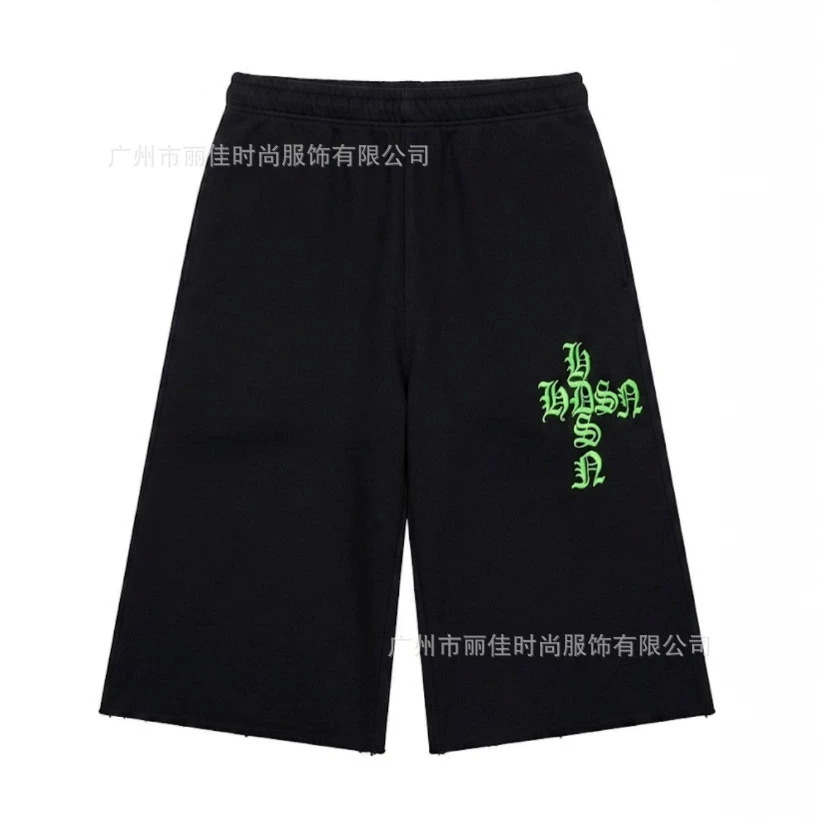 Cross-border European and American foreign trade letter print casual pants with skull and dice design, unisex youth cropped pants
