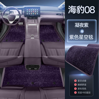 08 car modification decorative accessories, Modelə uyğun ayaqaltı - byd-seal-08-exclusive-night-purple-purple-starry-sky-blanket-magic-print-waterproof