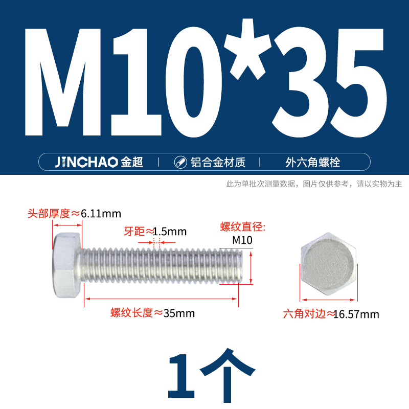 Golden Super Aluminum Hex Bolt M5M6M8