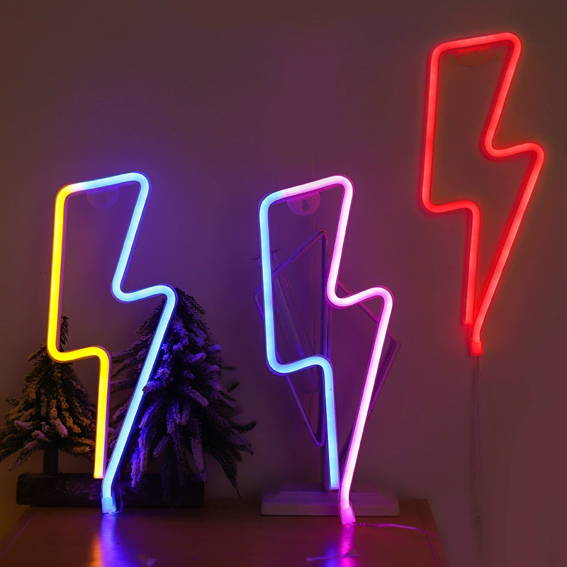 LED неоновая вывеска, висящая декоративная LED‑лампа, двойное питание батарея+USB, 36×15.2×2.5 см