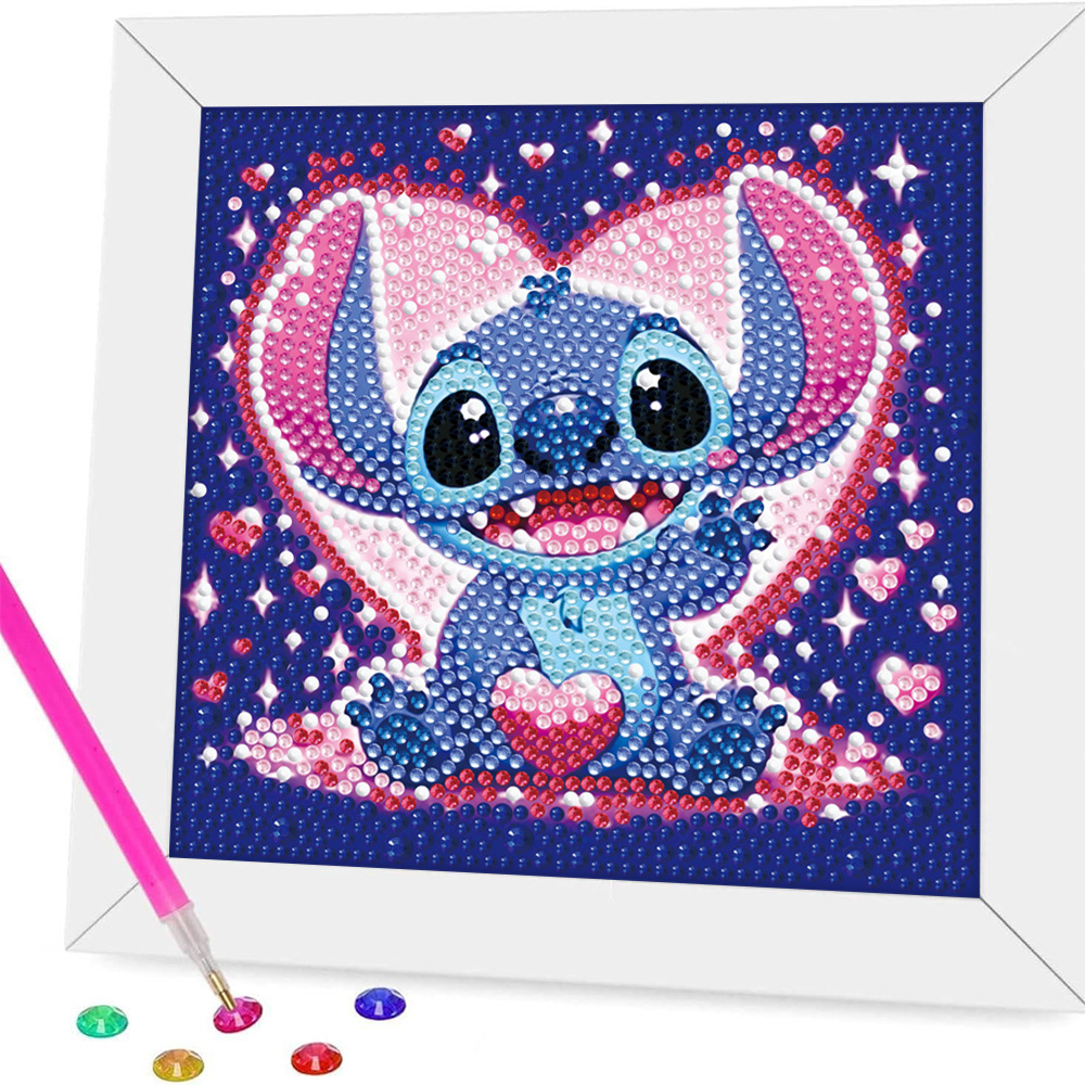 Nuevo kit creativo de pintura de diamantes DIY para niños, diseño de panda de dibujos animados, juguete de niña, pegatinas bonitas, pintura de diamantes completa, transfronterizo