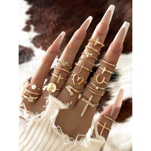 G 74163 Geometric pearl ring set �������������ָ�׿羳