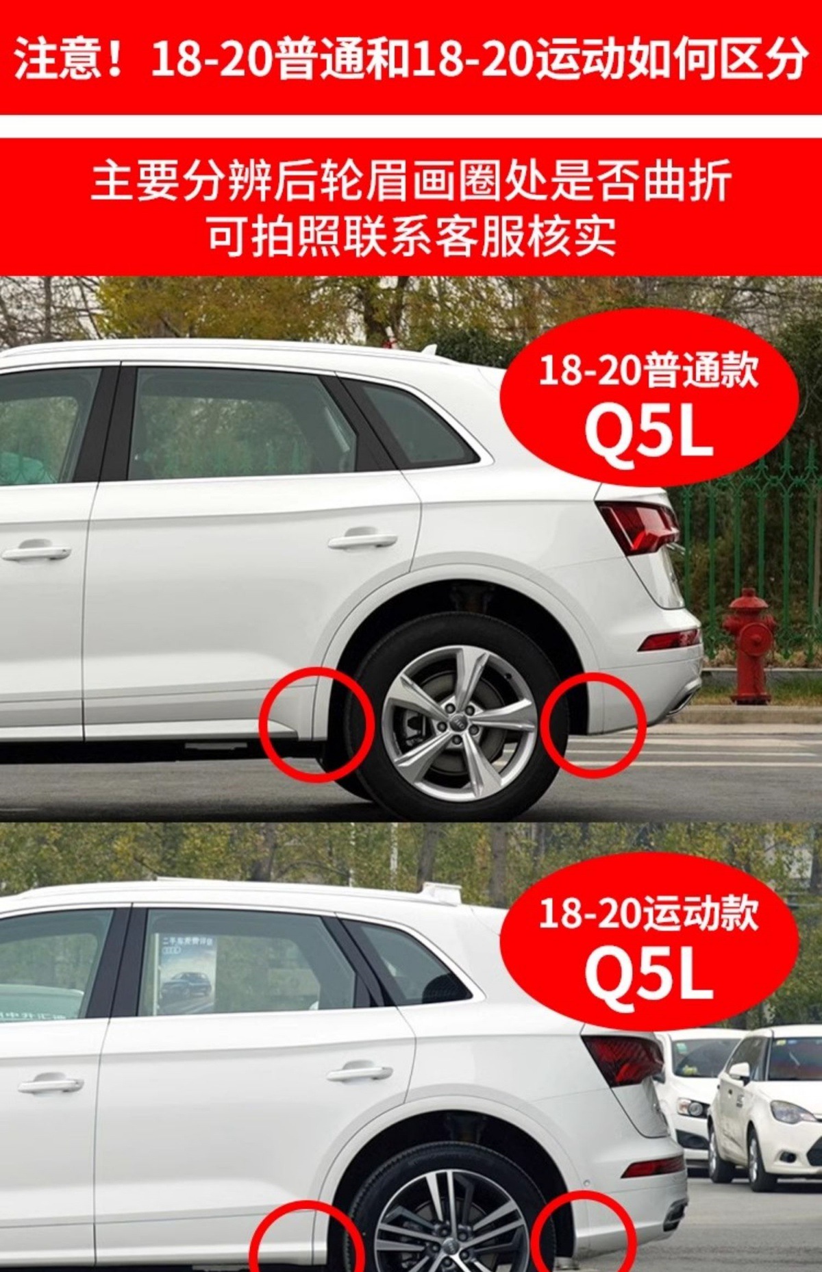 Suitable for 18-23 new Audi Q3 Q5L front and rear wheel arch trim, wheel decorative panels, fender protectors, and decorative strips