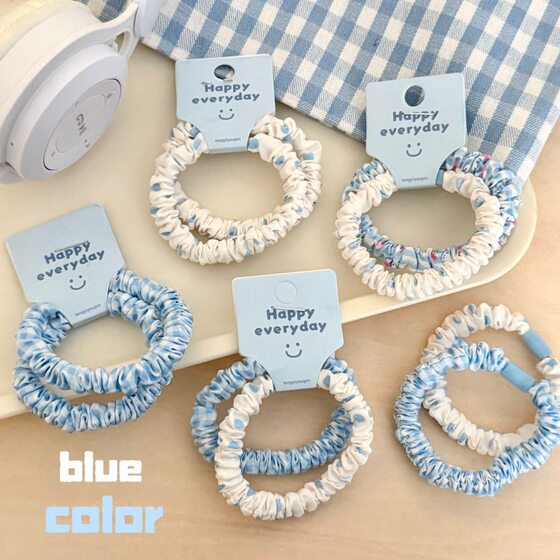 New wave dot check small intestine hair ring hair accessories high elastic durable head rope girl hair band hair rope wholesale