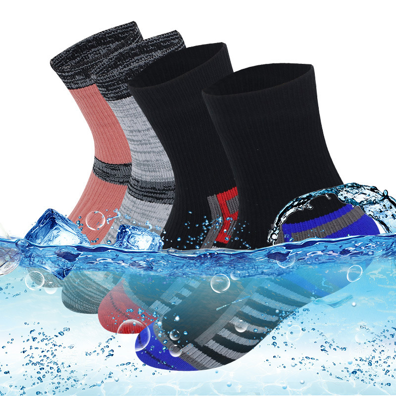 Children's Outdoor Sports Waterproof Socks for Playing in Water, Rainproof, Running, Hiking, Skiing Socks for Teenagers, Quick-Drying, Non-Slip and Breathable