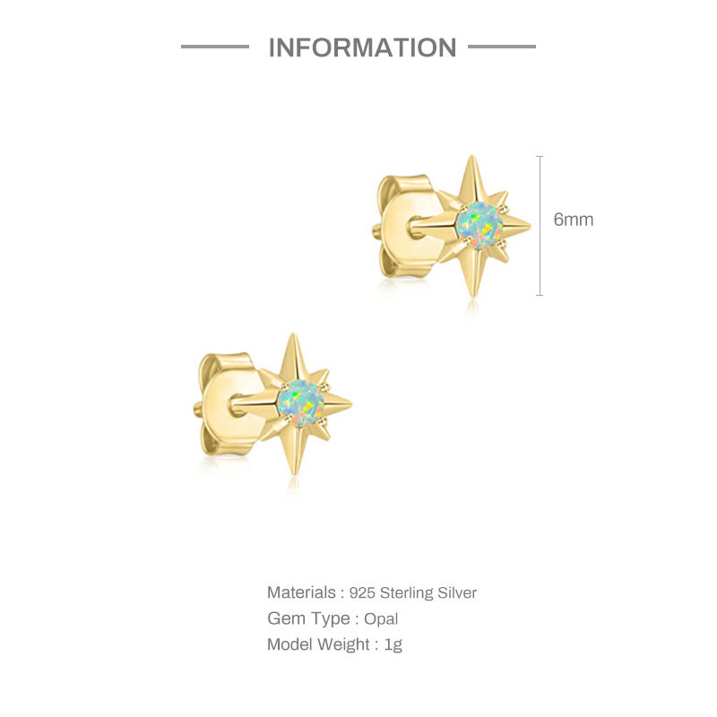 2g Weight Ear Studs Classification 1 Pair Quantity Daily Occasion 925 Sterling Silver Material Geometric Pattern Women's Gender Plating Design Simple Style Style 1 Pair 925 Sterling Silver Geometric Ear Studs 4