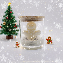 定制姜饼人手工礼物感小众香薰蜡烛杯生日伴手礼带盖装饰蜡烛