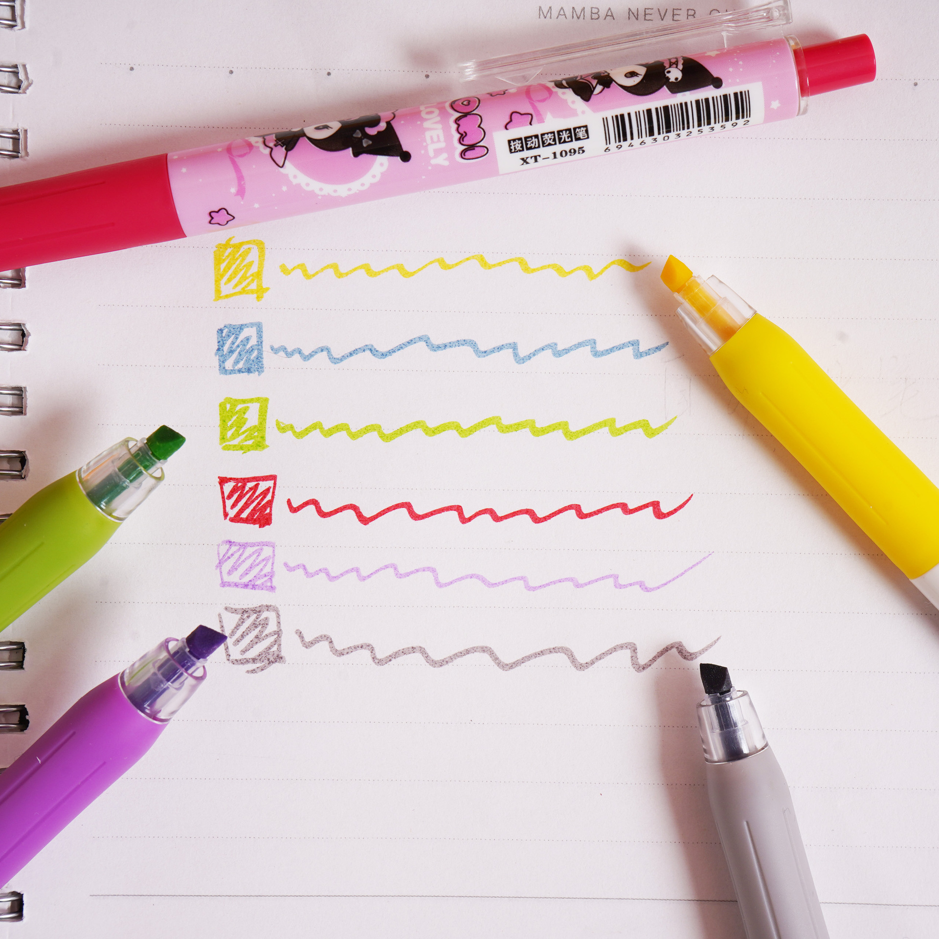 Nuevo XT - 1095 bolígrafo de resaltador pulsante dibujos animados Kulominins bolígrafo de alta cara adorable Sanliogou