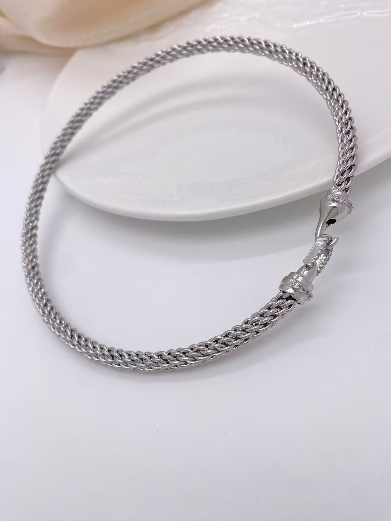 All Seasons Season Wholesale Jewelry Simple Style Geometric Copper Zircon 18K Gold Plated Mixed Metal Inlay Bracelets Necklace