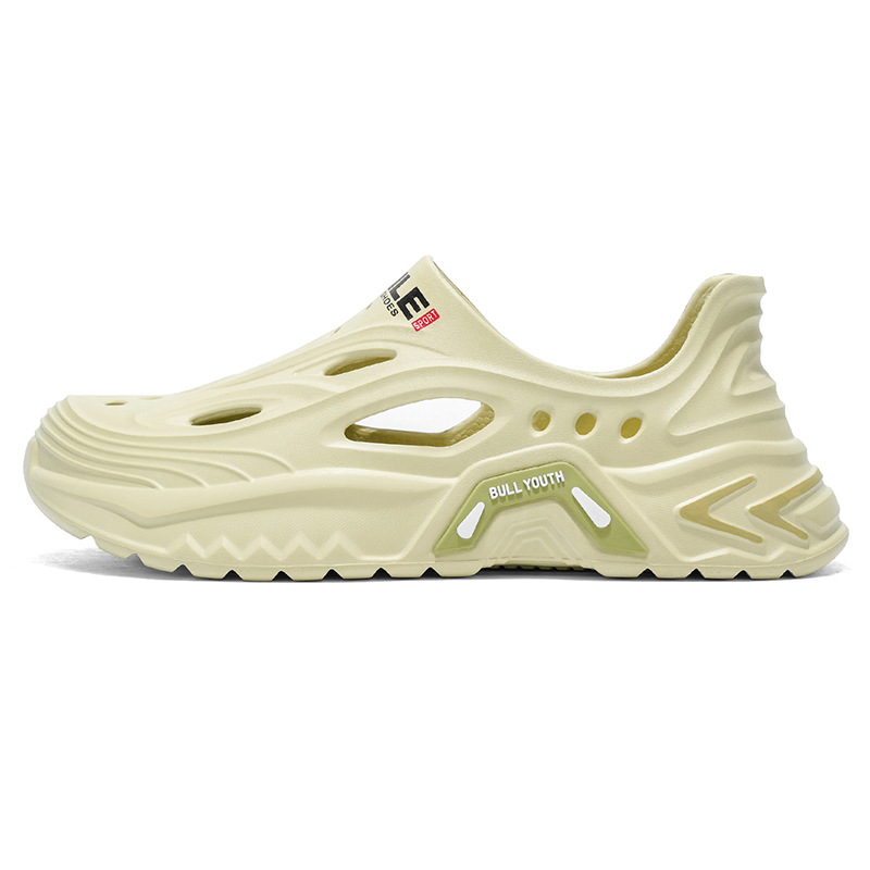 2025 verano estilo caliente para hombres cómodo pisando mierda zapatos con agujeros de moda zapatos de playa zapatos para hombres sandalias zapatos antideslizantes de suela gruesa