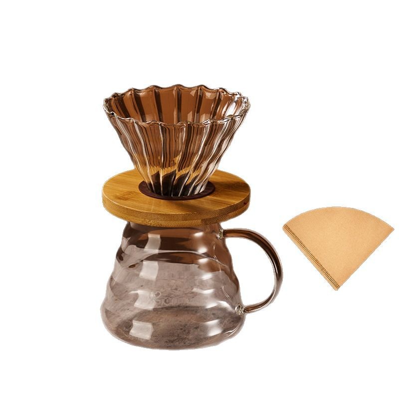 Jia 'anxi casera mano nubes de cafetera de café conjunto para compartir taza de extracción de filtro de alta borosilicina de vidrio de café