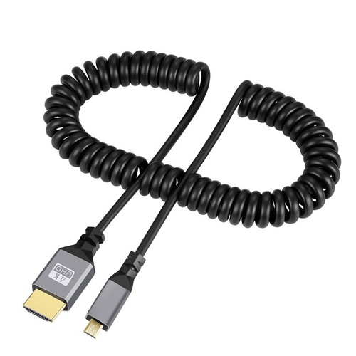 HDMI to MicroHDMI supports 4k1080p data SLR camera monitor telescopic spring wire