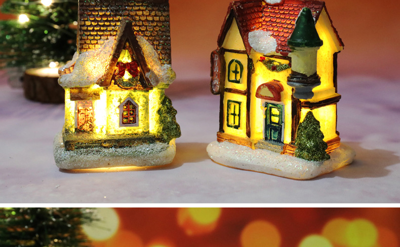 Christmas Cartoon Style Cute Christmas House Resin Indoor Festival Ornaments display picture 2