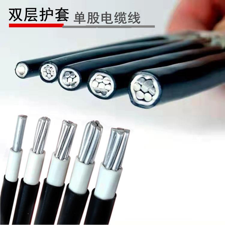 National standard aluminum wire aluminum core household outdoor wire single strand 10/16/25/35/50 square outdoor anti-aging cable