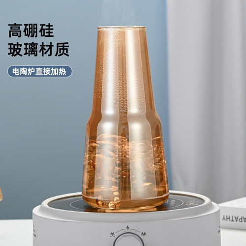 Heat-resistant glass household one-person drinking kettle frozen large-capacity cold water milk cup coffee juice cold kettle set