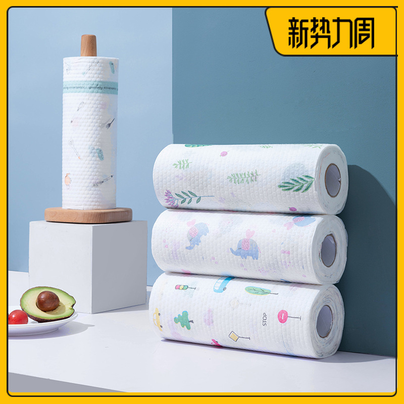 Lazy Rag, Disposable Dishwashing Cloth, Wet and Dry Kitchen Paper Towel, Extra Large Roll, Enlarged and Thickened Supplies Wholesale
